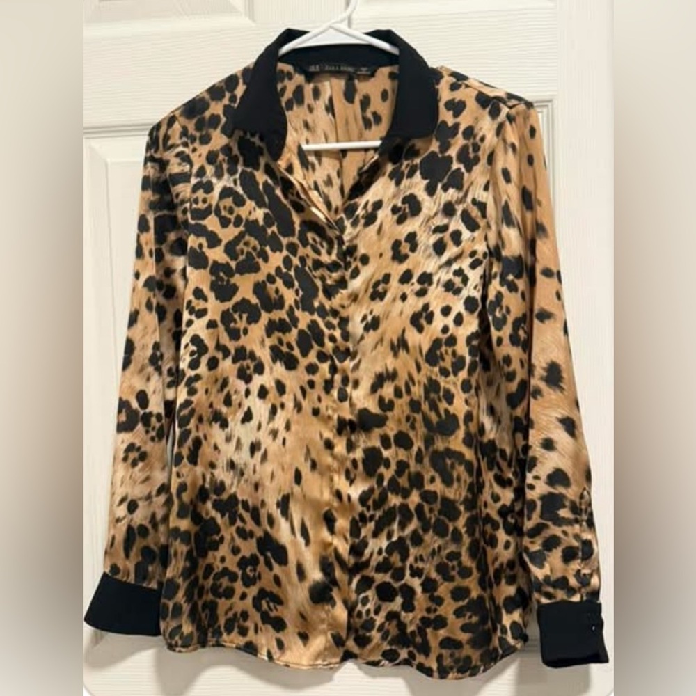 Zara leopard blouse